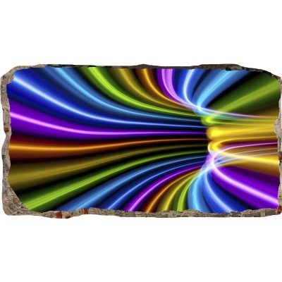 3D Mural Wall Art - Decor Colored Tunnel Amazing Abstract