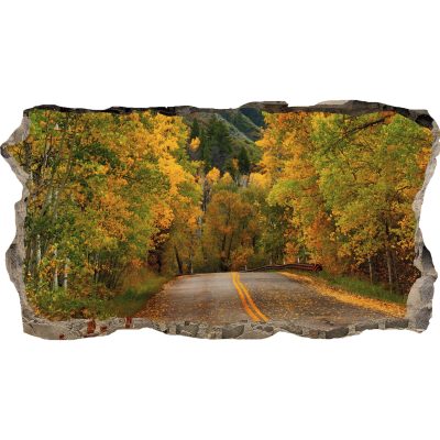 3D Mural Wall Art - Decor Road in the Forest Amazing