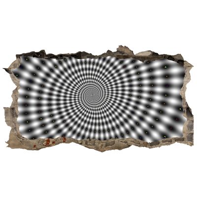 3D Mural Wall Art - Decor Hypnotic Black and White Spiral Amazing