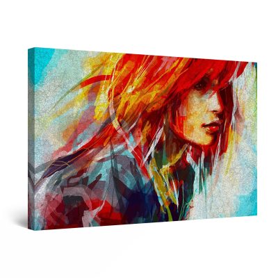 Canvas Wall Art - Girl with Orange Hair