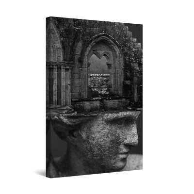 Canvas Wall Art - Roman Architecture in Black and White