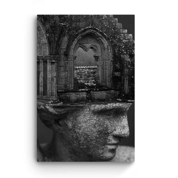 Canvas Wall Art - Roman Architecture in Black and White