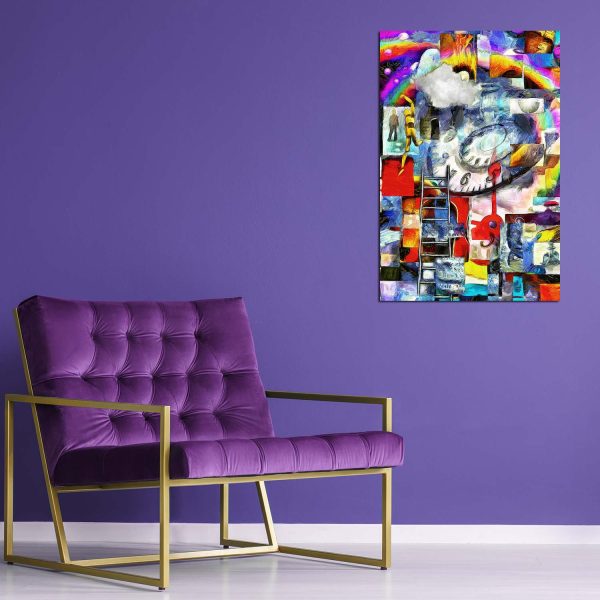 Canvas Wall Art - Colorful Abstract Vision of Time
