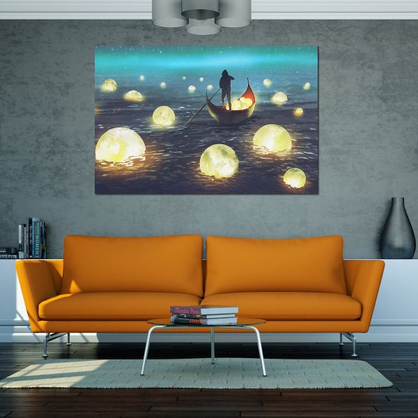 Canvas Wall Art - I Will Fish a Moon for You