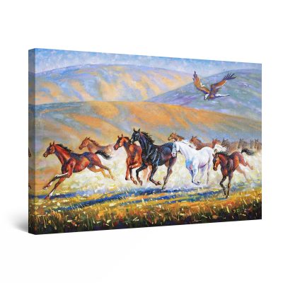 Canvas Wall Art - Horses and Bird