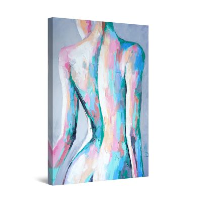 Canvas Wall Art - Abstract Woman Silhouette Warm Color