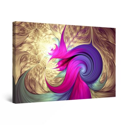 Canvas Wall Art - Abstract Red Purple Brown Light