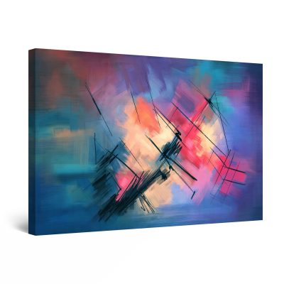 Canvas Wall Art - Abstract Red Ship in Thailand