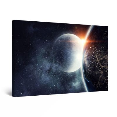 Canvas Wall Art - The Moon from Space