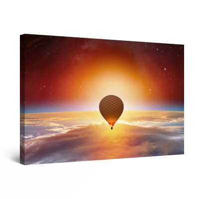 Canvas Wall Art - Balloon above the Clouds