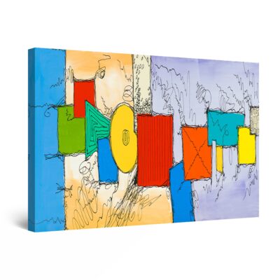 Canvas Wall Art - Abstract Geometric Colored